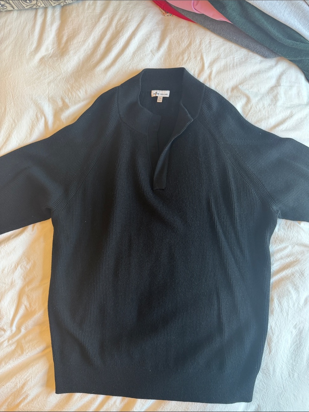 Peter Millar Men’s snap neck wool sweater
